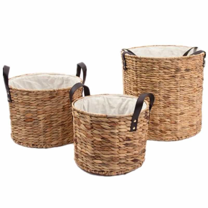 Sada Circle Water Hyacinth Basket